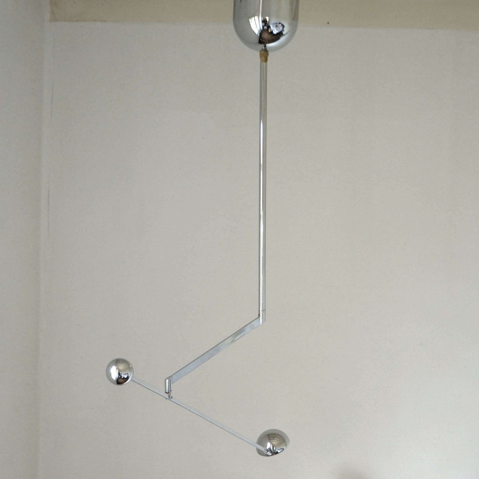photo for sale Minimal Chrome Counter Balance Ceiling 1970's Lamp