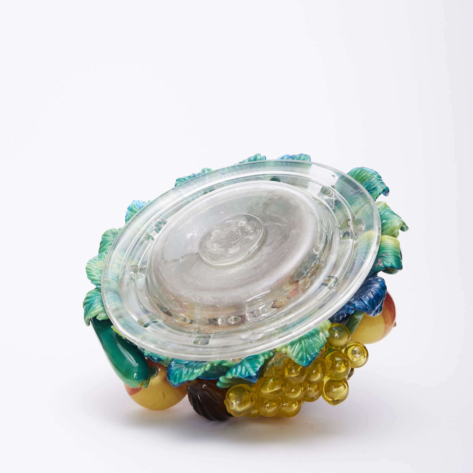 photo vinterior Pair Of Still Life Fruit Bowls Murano Glass By Aristi Barovier,1920's
