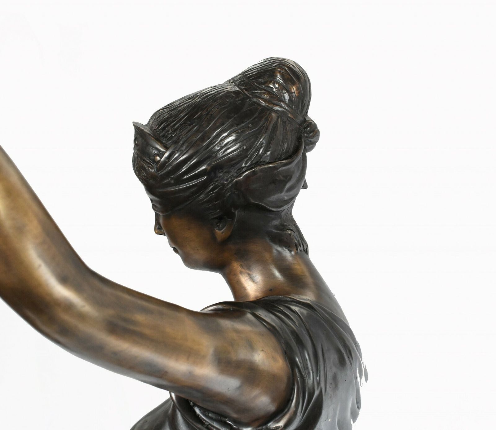 photo furniture Xl French Bronze Statue Lady Justice Scales Figurine Snake