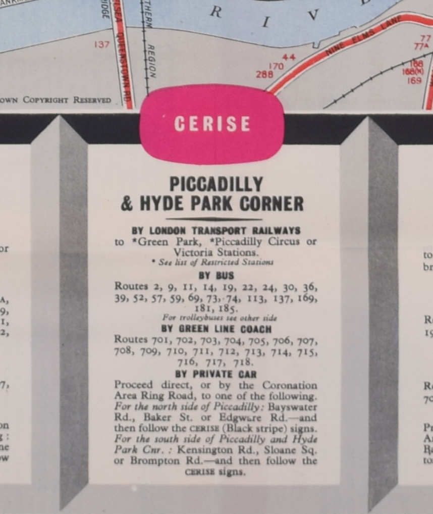 Coronation Arrangements – Map Of London (1953) photo furniture