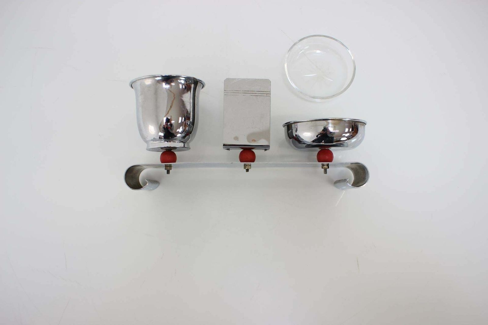 Bauhaus Art Deco Chrome Smoking Set, 1930s photo buy