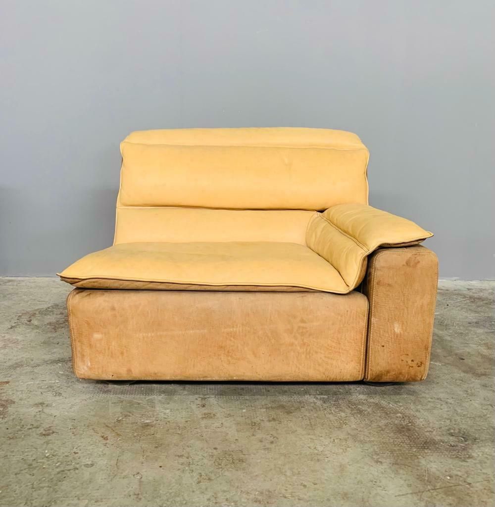 Bogo Sofa In Leather And Suede, By Carlo Bartoli For Rossi Di Albizzate, Set Of 5 photo furniture