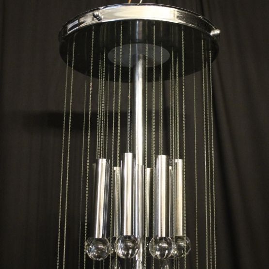 Italian Gaetano Sciolari 9 Light Chandelier photo vintage
