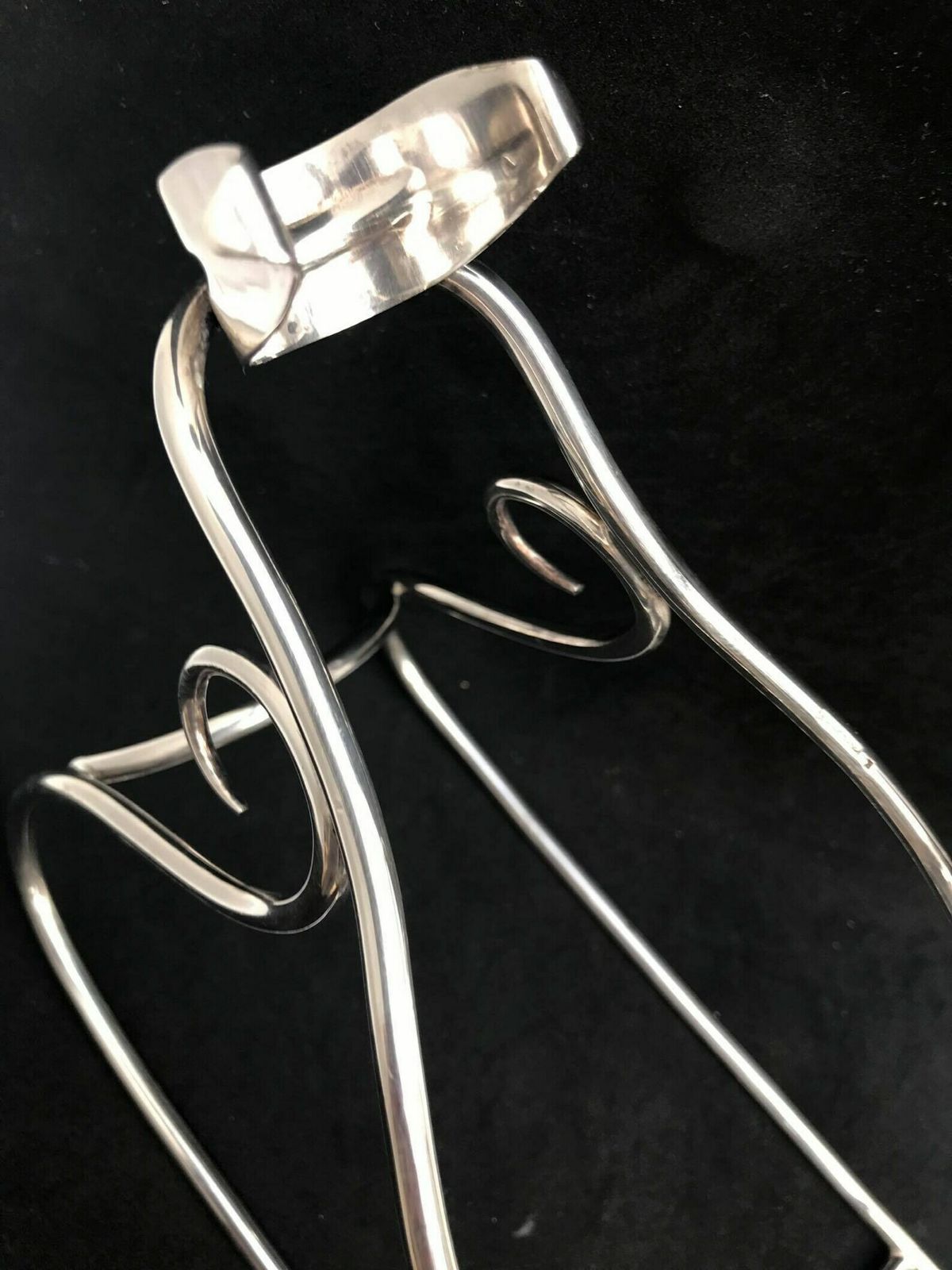 photo for sale Wine Holder Cradle Bottle Stand Wiskemann Orfèvrerie Belgium. Wine Cradle, Wine Holder Stand Bar Accessories Gift For Him Bar Tools