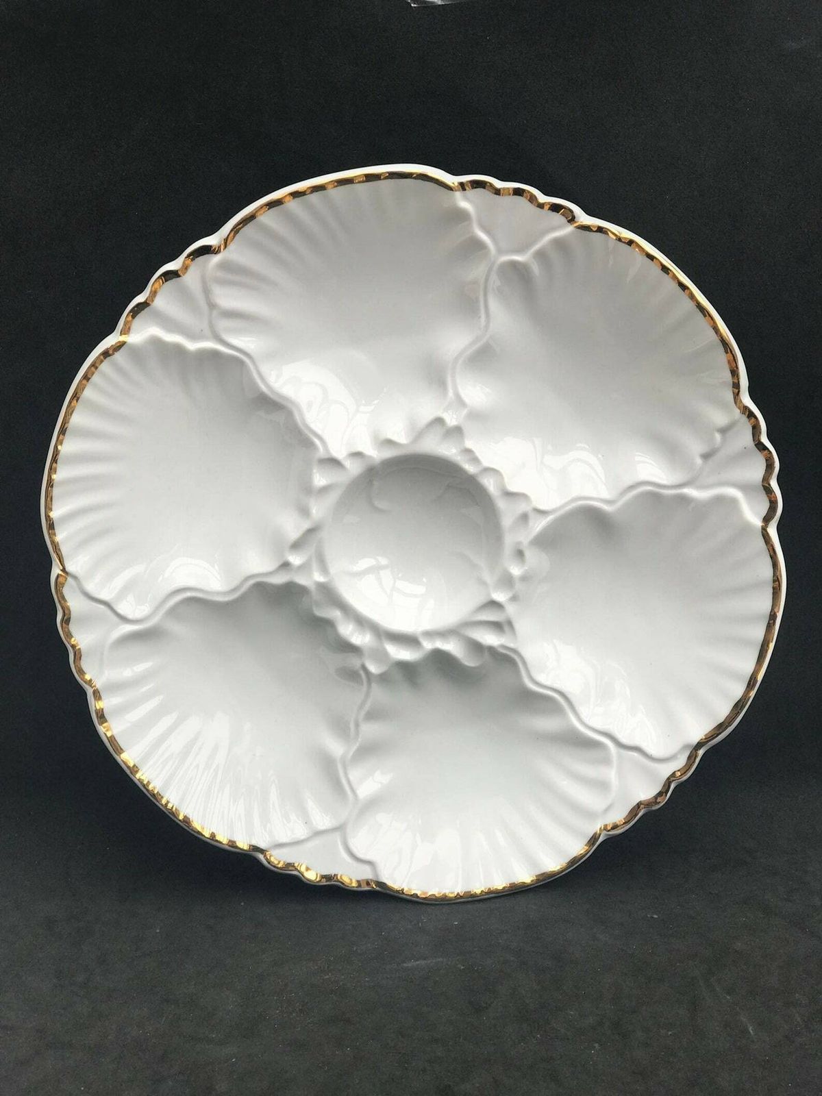 Oesterbord Collectie Antiek 1 Oesterbord, Porcelaine De Baudour, Vintage Belgisch, Wit Oesterbord, Bord Collectie