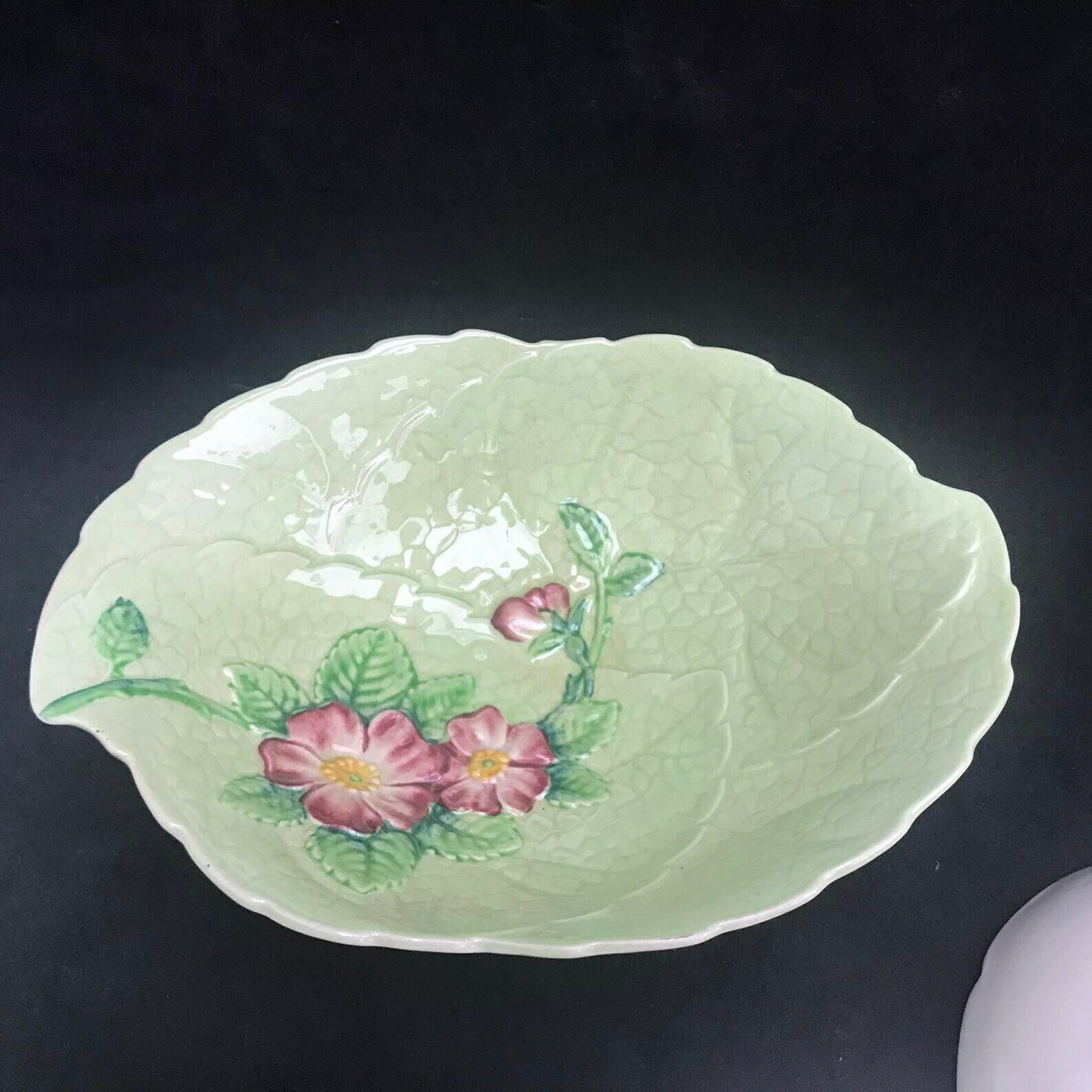 Carlton Ware Dishes Plate Serving Green Foxglove Creamer Plate 4 Pieces Green Decoration English Collectors Antique China photo 136.0