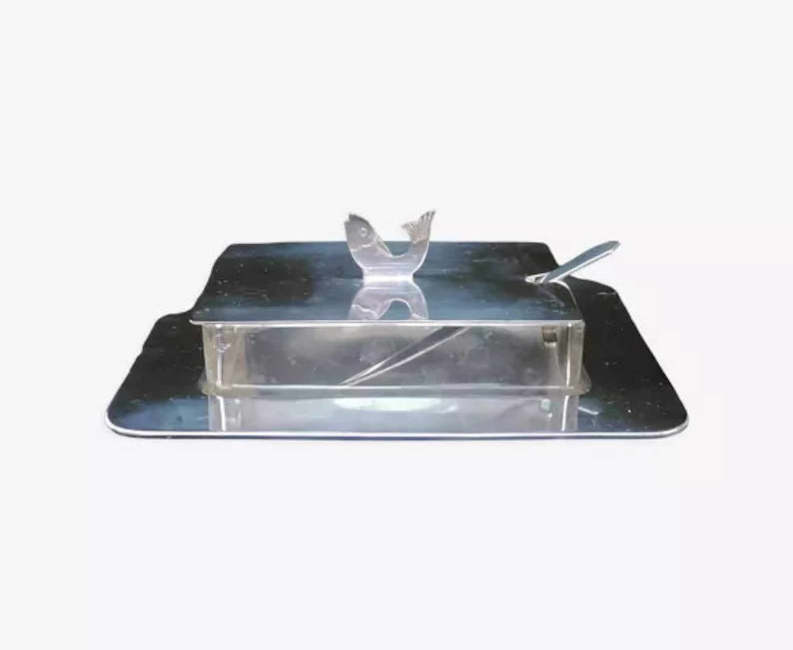Sardine Box Dish Butter Dish With Lid Caviar Dish Silver Plated By Wmf Germany 1930s, Art Deco Wedding Dish Wwii Crafts German Gift
