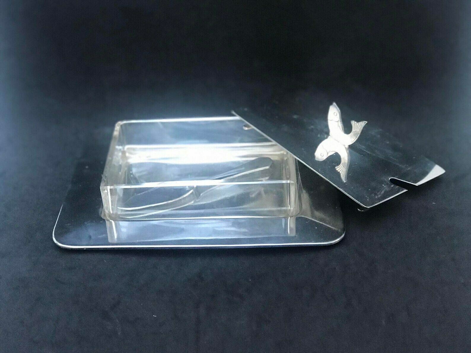 Sardine Box Dish Butter Dish With Lid Caviar Dish Silver Plated By Wmf Germany 1930s, Art Deco Wedding Dish Wwii Crafts German Gift photo 268.0