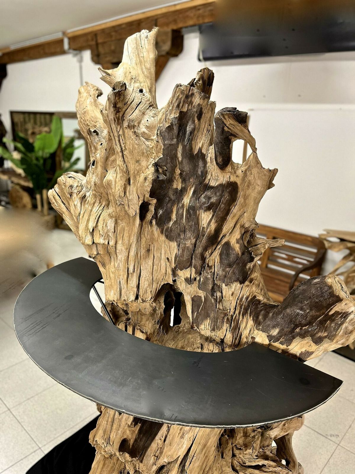 Gigantic Teak Root Stand Up Bar   Organic Modern, Indonesia 2022 photo vinterior