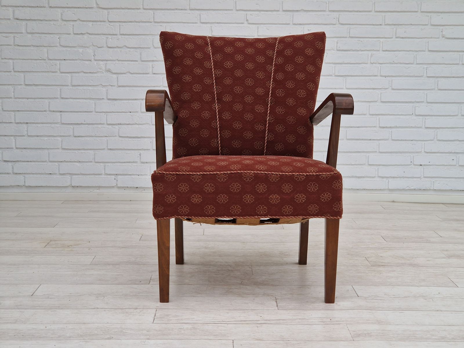 1950s, Danish Design, Original Armchair In Very Good Condition. photo 700.0