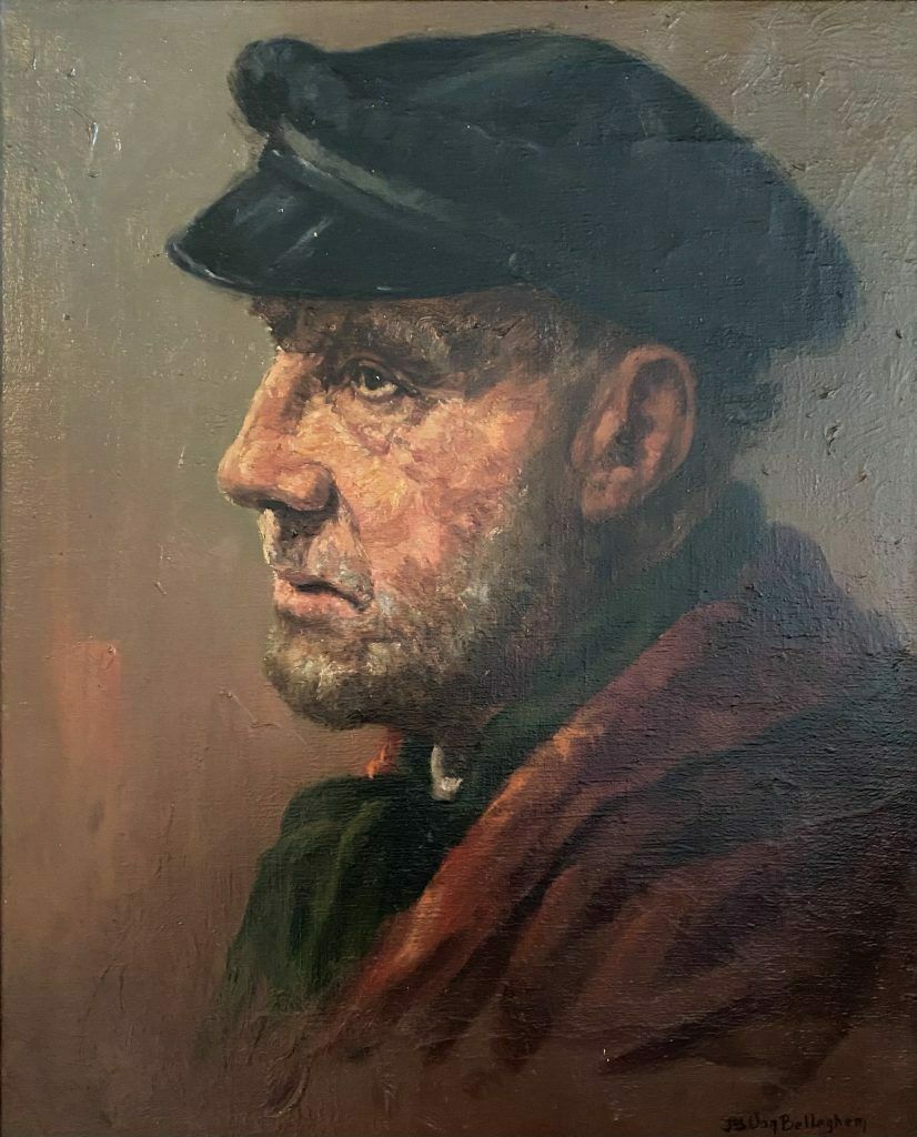 'A Portrait Of A Fisherman' Door Jos Van Belleghem (Beernem 1894 – 1970 Veurne), Belgisch Schilder photo furniture