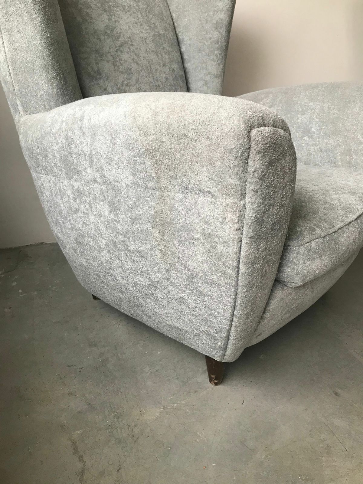 Furniture Pair Of Italian Velvet Armchairs photo