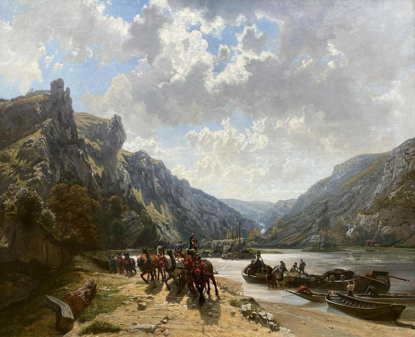 Along The River “La Meuse” By Martinus Kuytenbrouwer, 1821 – 1897 photo furniture