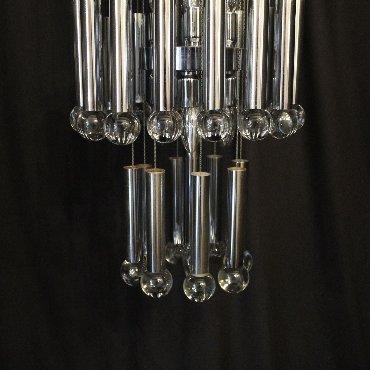photo buy Italian Gaetano Sciolari 9 Light Chandelier