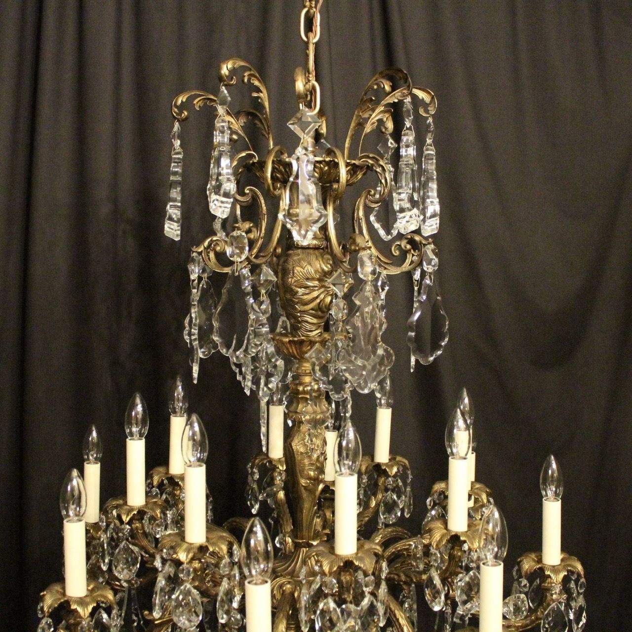 15750.0 French Pair Of Bronze Antique Chandeliers photo