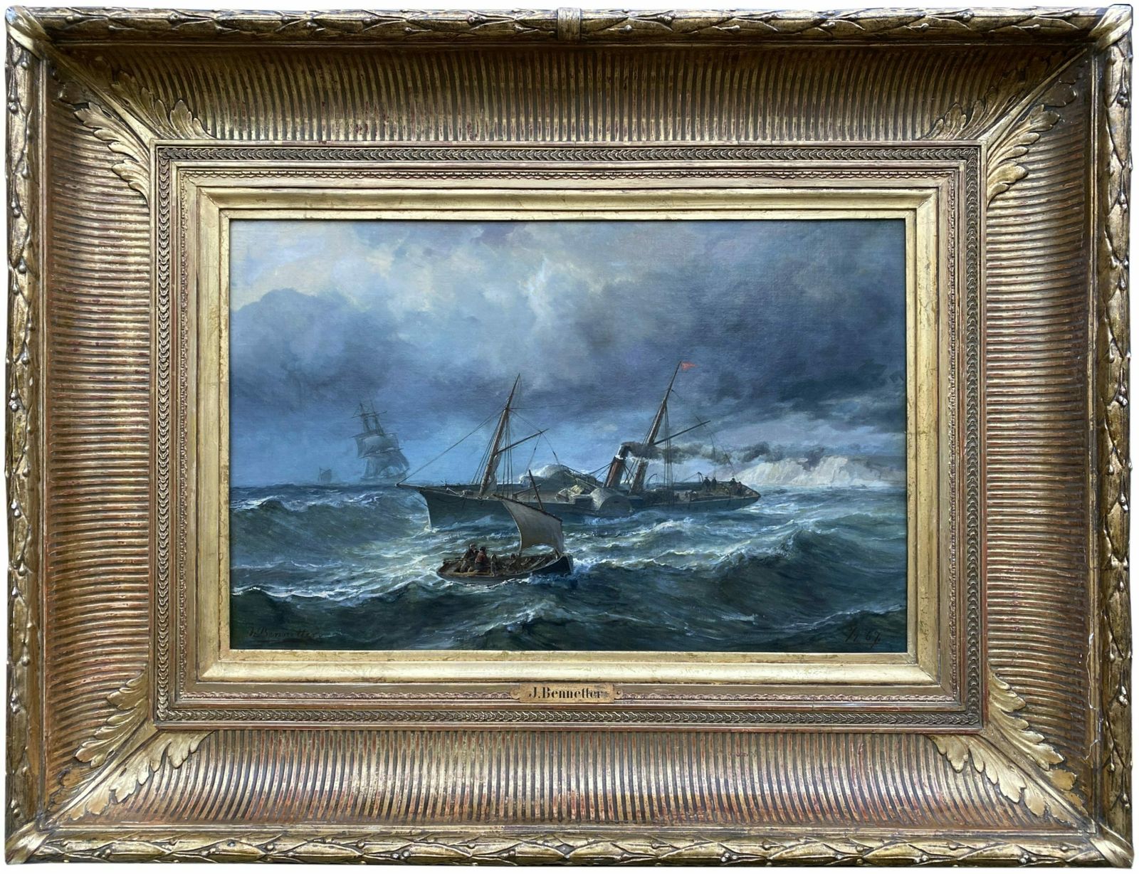 'White Cliffs Of Dover' By Johan Jacob Bennetter, 1822   1904, Norwegian Painter
