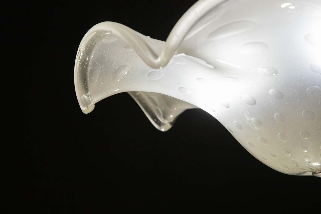 Art Deco Barovier E Toso Chandelier, Bullicante Murano Glass, 1940s photo vinterior