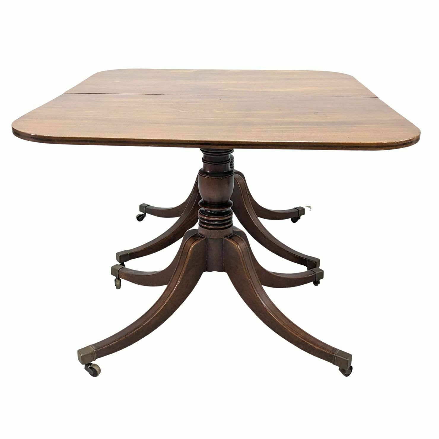 English Rectangle Table In Mahogany With Extensions That Can Be Paired With 19th Century Consoles photo Furniture