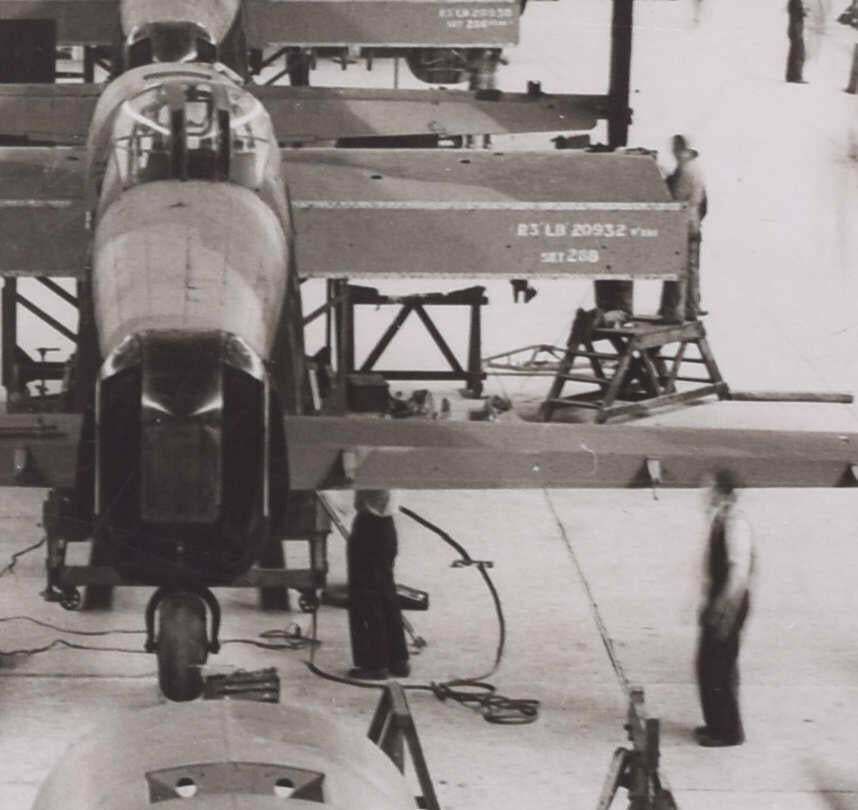 Avro Lancaster Bombers In Factory Original 1942 Silver Gelatin Press Photograph photo furniture