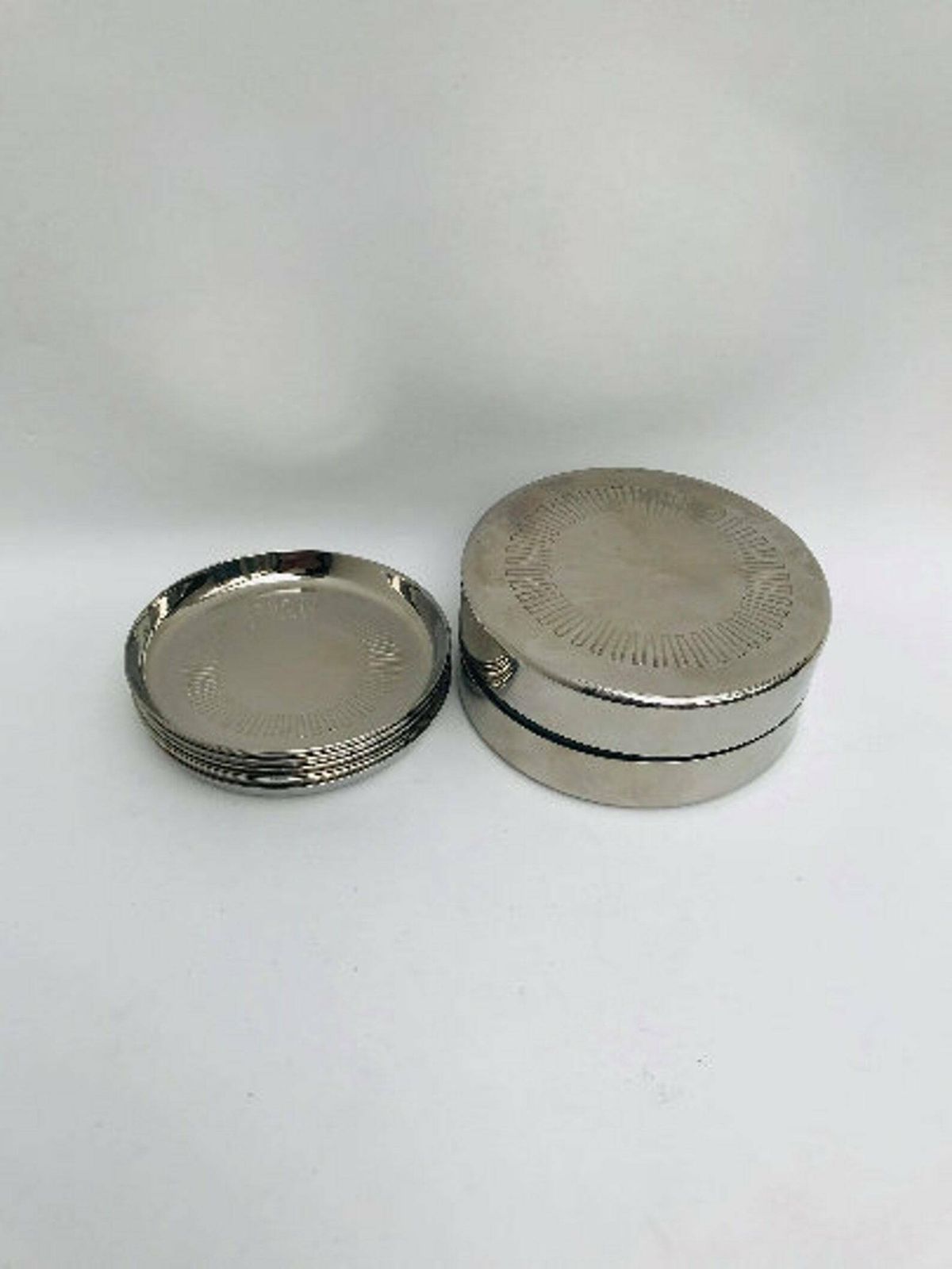 Metalen Onderzetters Set Met Houder – 6 Stuks – Schelpendecoratie – Beach House Stijl photo vinterior