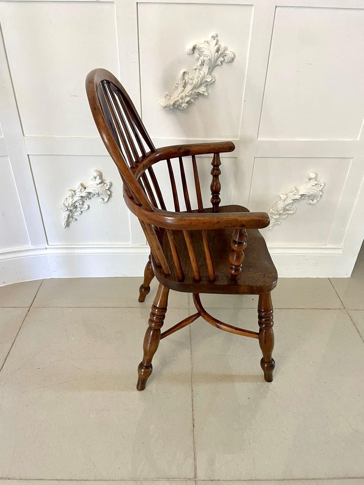 Antique Quality Child’s Yew Wood Windsor Chair photo furniture