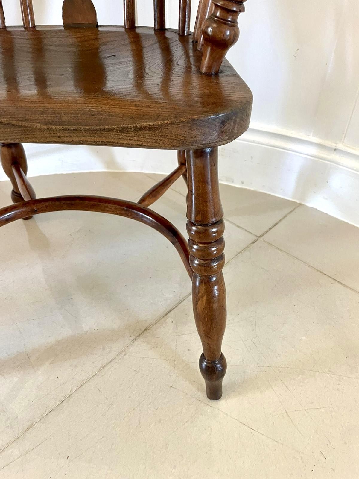 Antique Quality Child’s Yew Wood Windsor Chair photo for sale