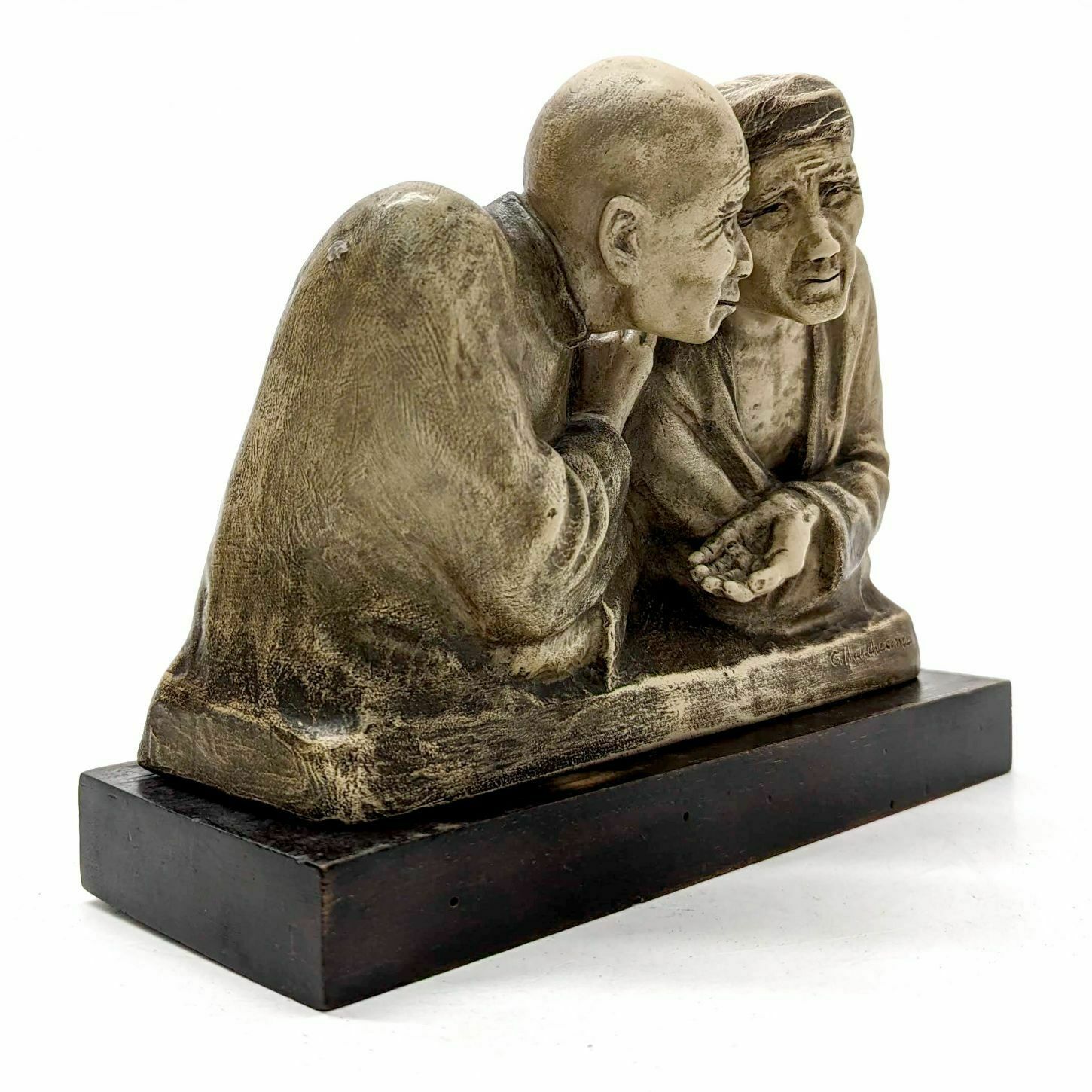 Terracotta Bust Gaston Hauchecorne Early 20th Century photo for sale