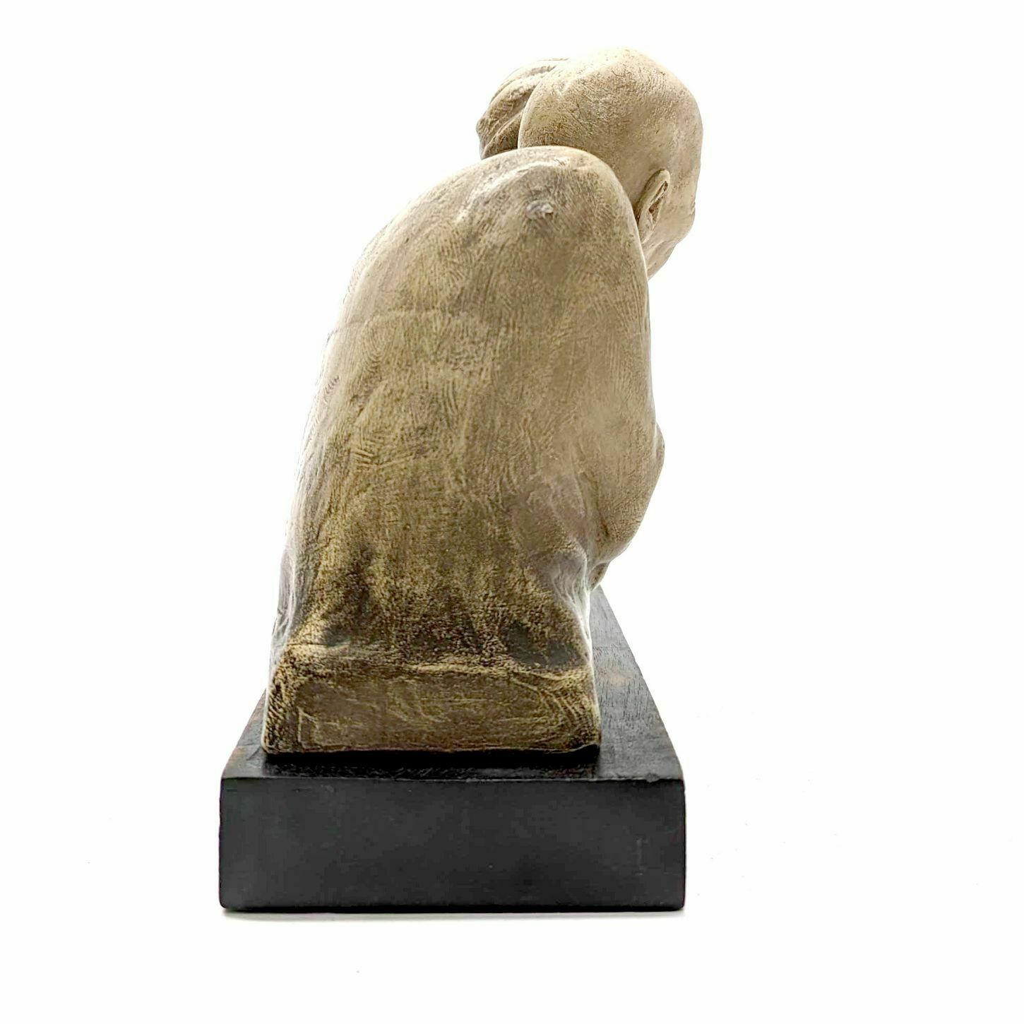 Terracotta Bust Gaston Hauchecorne Early 20th Century photo Art