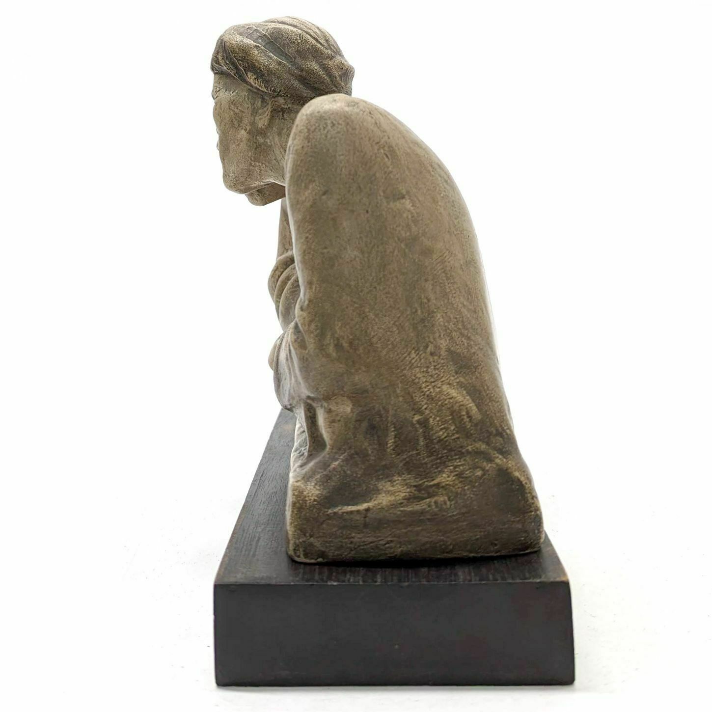 Terracotta Bust Gaston Hauchecorne Early 20th Century photo vintage