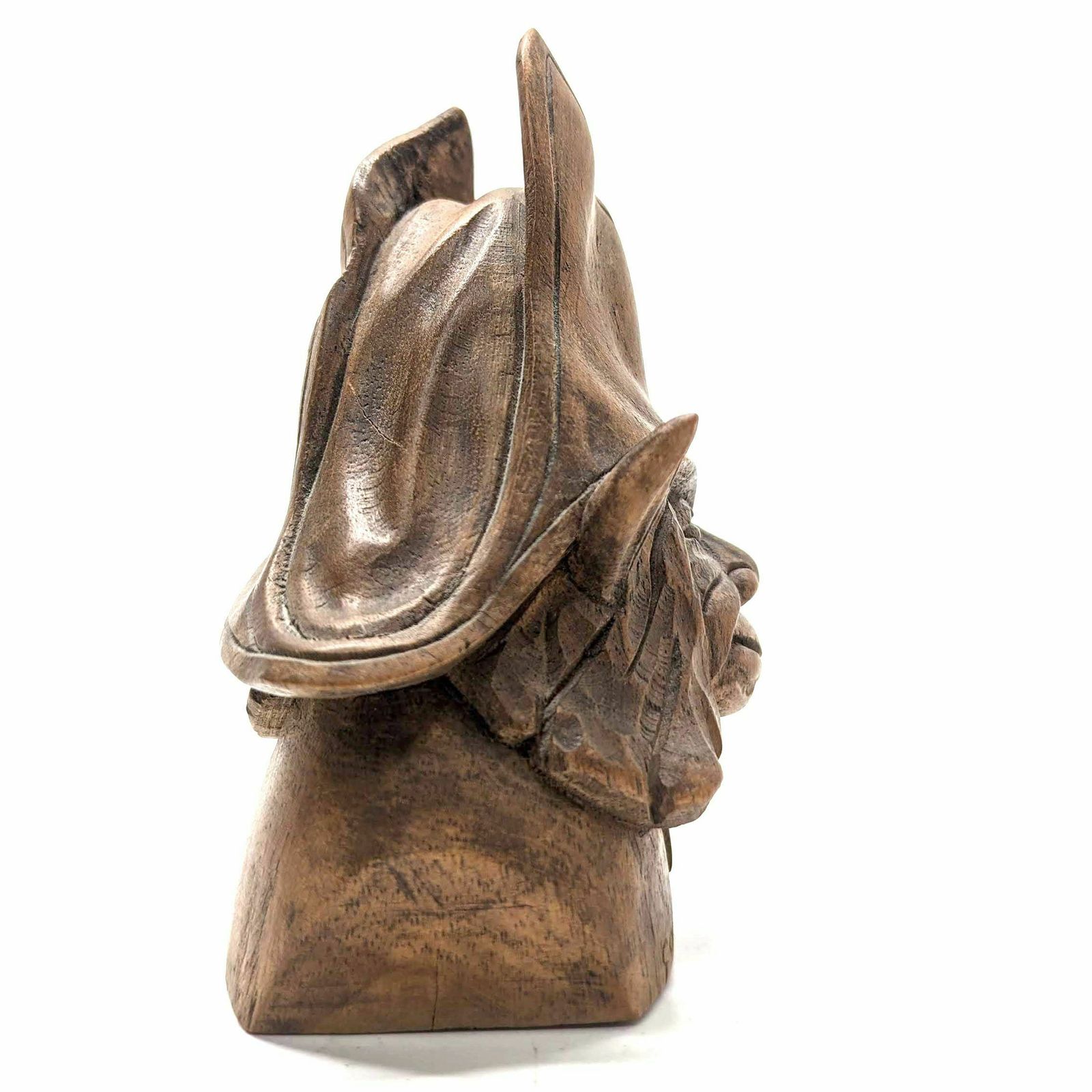 Funny Wooden Sculpture Signed Cook In Wood, 20th Century photo for sale