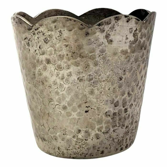Pewter Goblet Hammered In The Spirit Of Jean Despres photo for sale