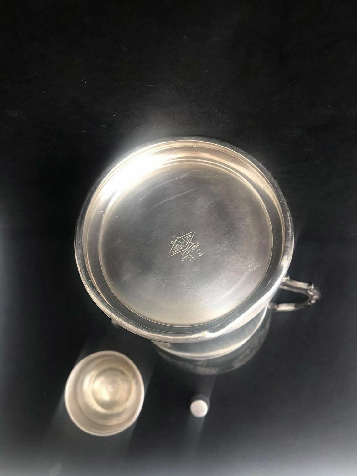 Cocktail Shaker Large Antique Art Prata Silver Plated Martini Shaker 1002 Cocktail Art Deco Mid Century Modern Pitcher Jug Drinks Mixology photo 246.0