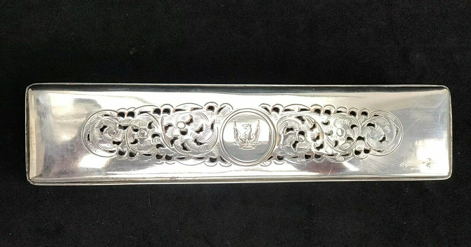 photo for sale Rectangular Box Cut Crystal And Silver Plated Lid Decorated Cover Vanity Box, Cufflinks Box Ring Box Vanity Decor Dresser Ornament Gift Him