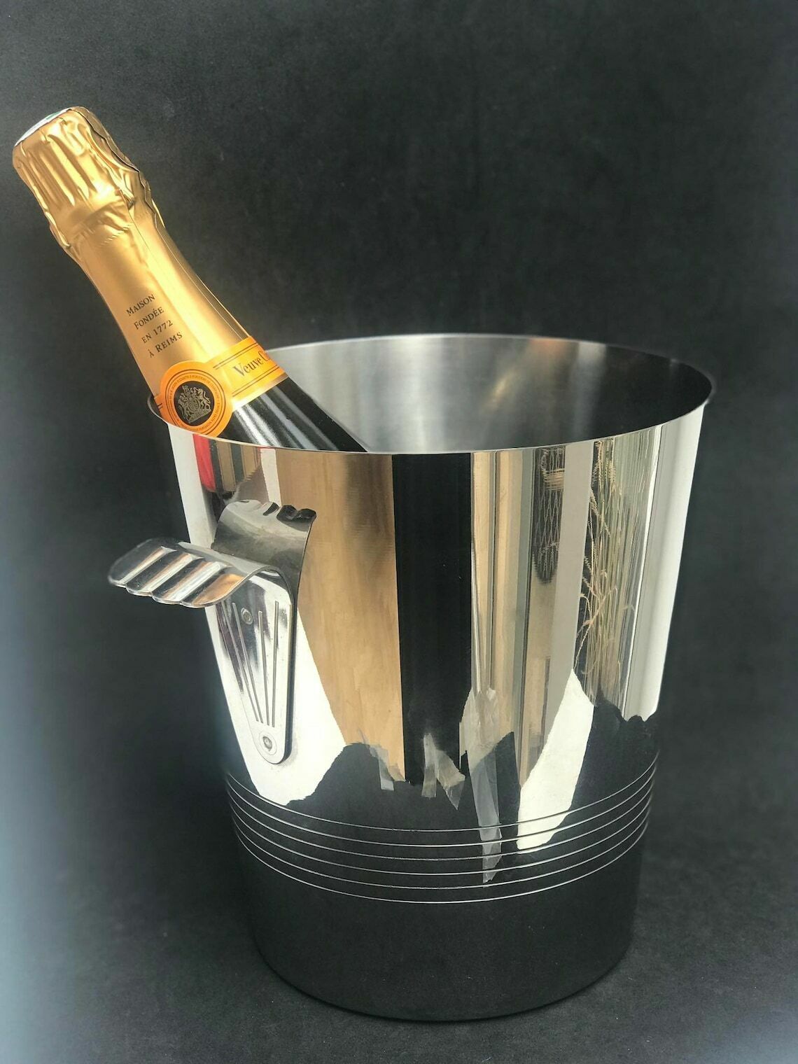 Champagne Emmer Letang Remy Frankrijk Vintage Flessenkoeler Ijsemmer Twee Handvatten Man Cave Cadeau Roestvrij Staal 18/10 Wijnkoeler