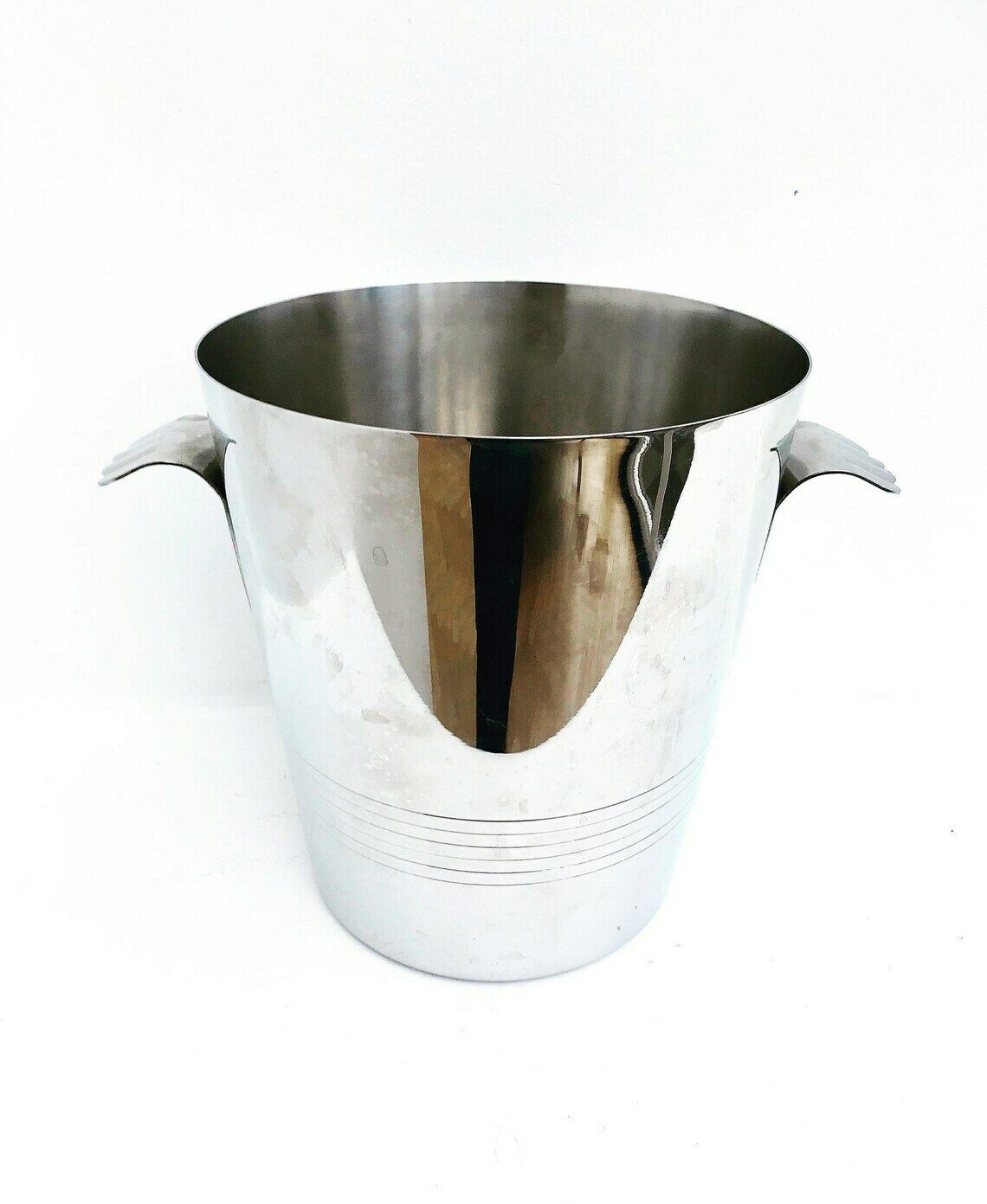 Champagne Emmer Letang Remy Frankrijk Vintage Flessenkoeler Ijsemmer Twee Handvatten Man Cave Cadeau Roestvrij Staal 18/10 Wijnkoeler photo furniture
