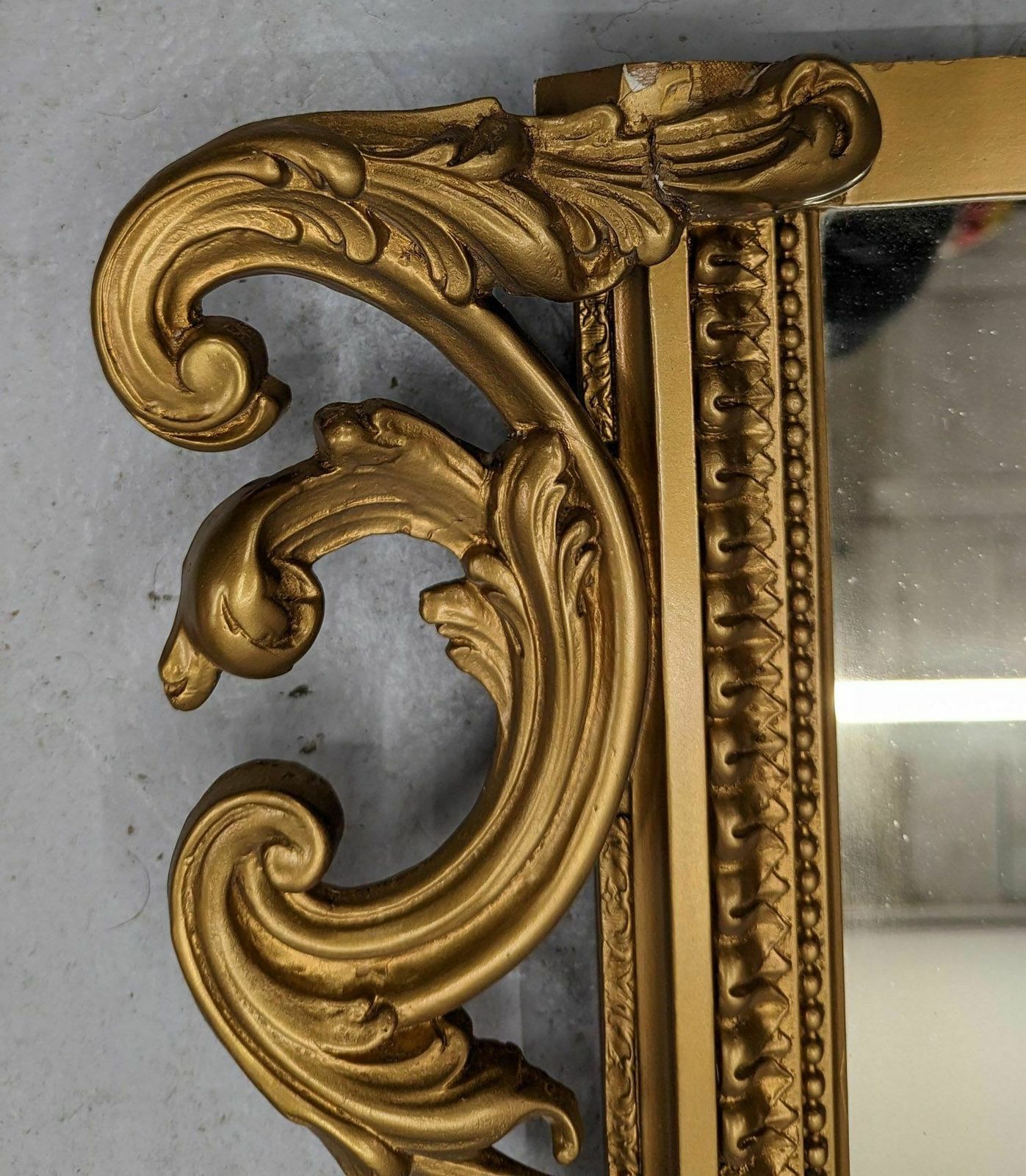 Napoleon III Wood And Stucco Mirror, 19th Century photo buy