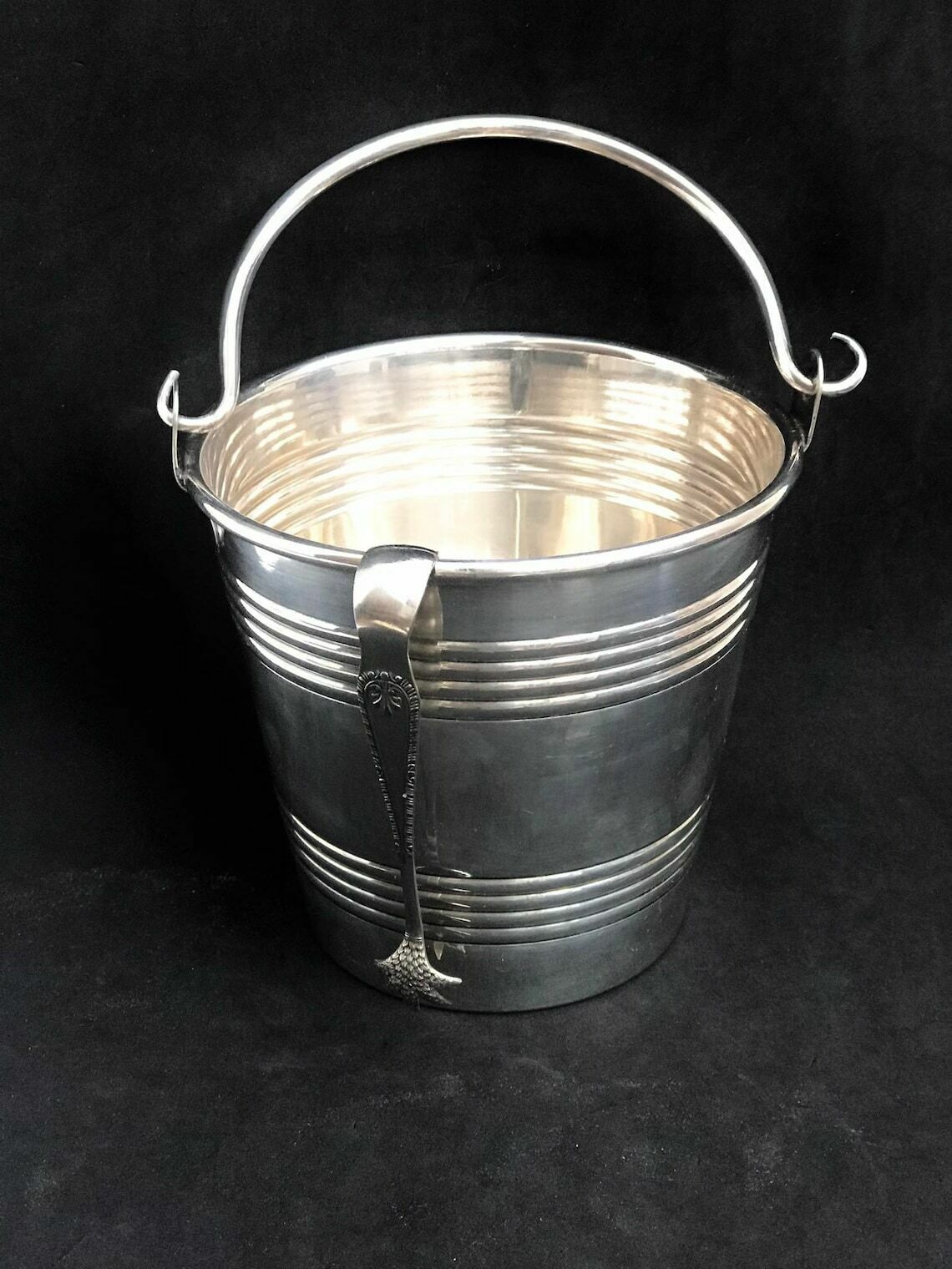 Ijsemmer Verzilverd Metaal – Wiskemann België – Bartafelaccessoire photo for sale