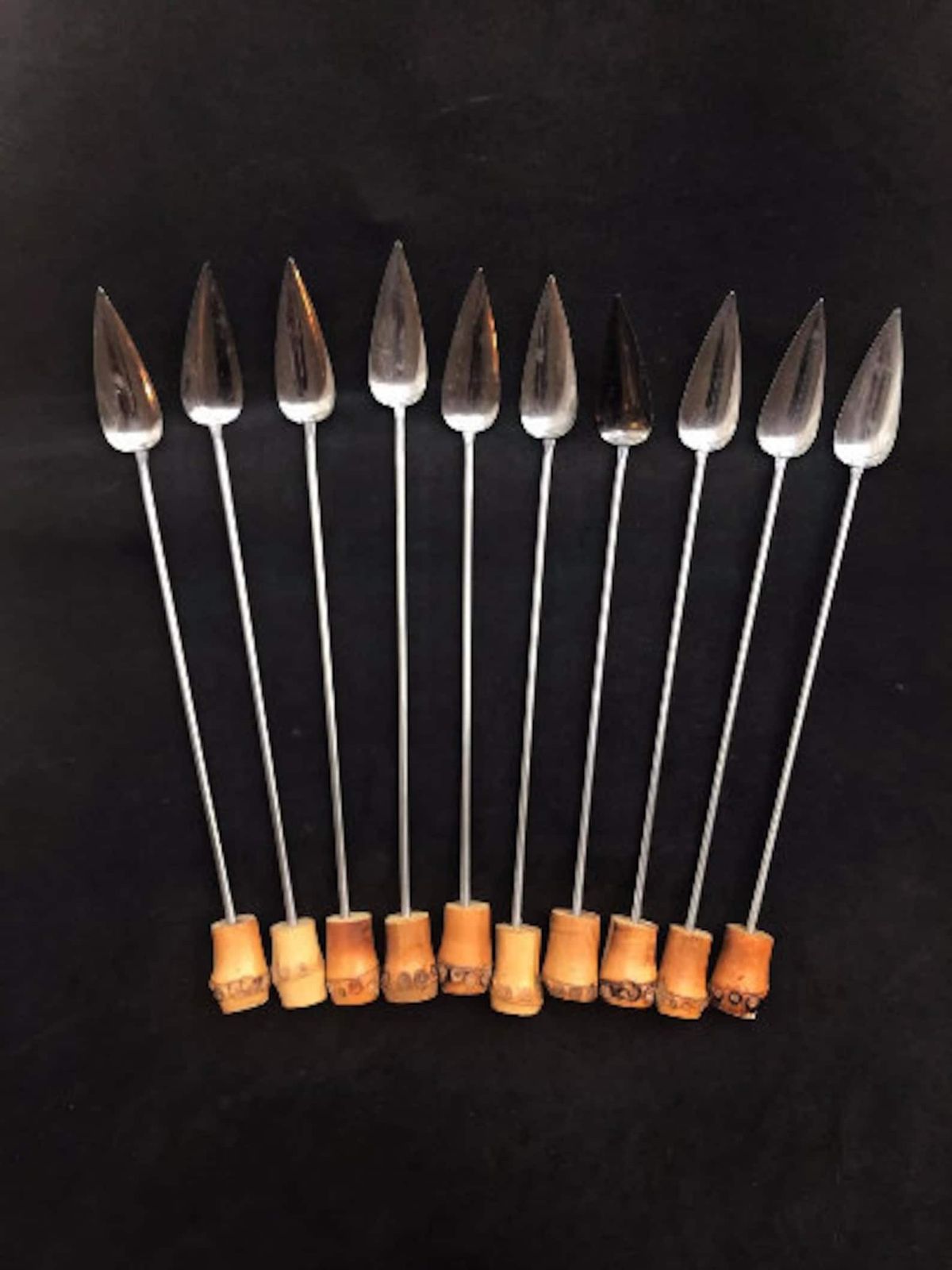 Bar Stirrers Spoons Cocktail Champagne Sticks Set Of 10 Plated Bar Tools Bar Cart Accessories Bartender Mixing Tools Gift For Him