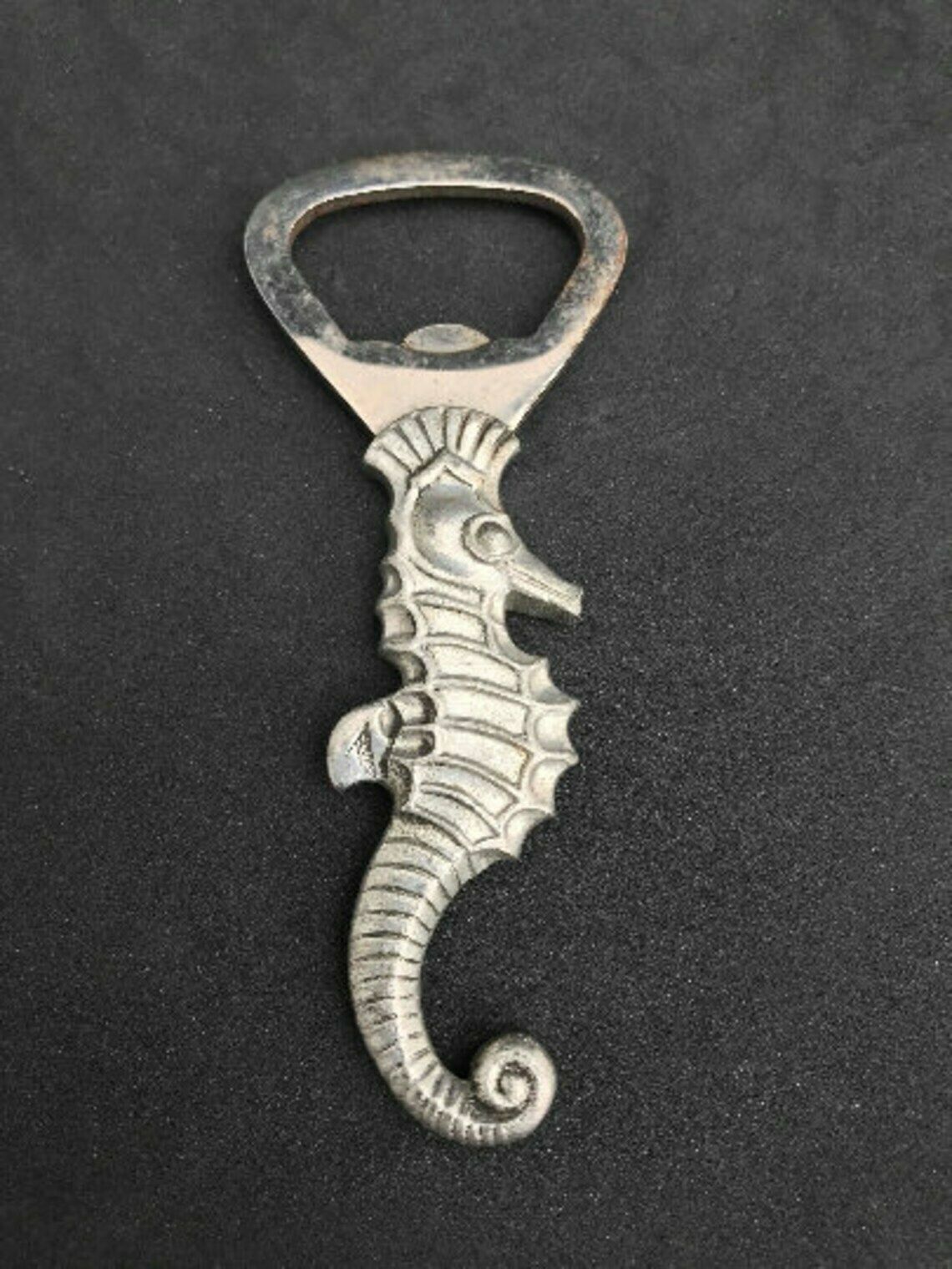 Bottle Opener Set Sturgeon And Seahorse Metal Fish Shaped Beer Opener Set Man Cave Decor Fisherman Gift Fathers Day Gift Bar Accessories 60s photo for sale