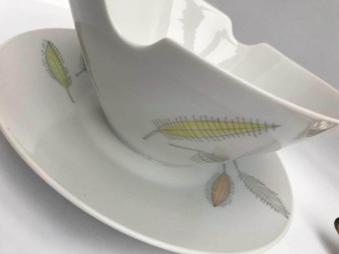 Jussière Met Lepel – Rosenthal Mid Century Design Door Raymond Loewy – Wit Porselein – Made In Germany – Witte Sauskom Voor De Feestdagen photo 114.0