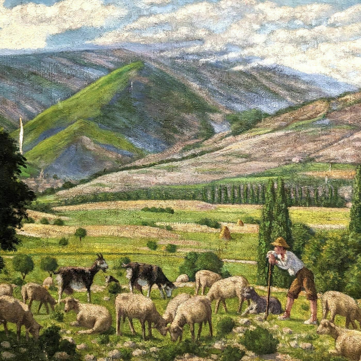 Oil On Canvas Pastoral Scene Provencal School Remy Mayan photo furniture