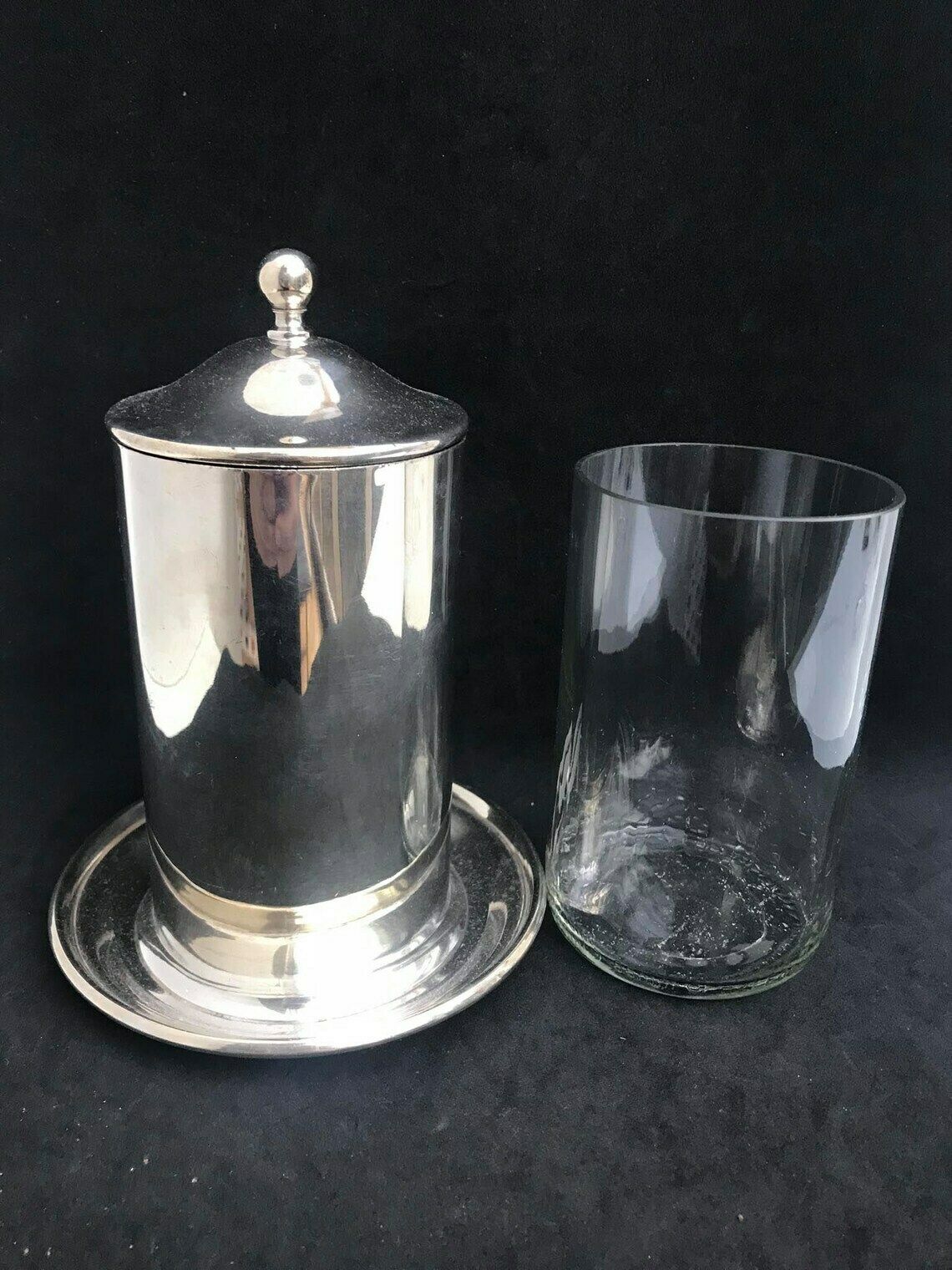 Pickles Jar Silver Plated Glass Insert English 1940s Table Cruet Pickle Jar Caddy Glass Bottle On Stand Wedding Gift For Her Hostess Gift photo furniture