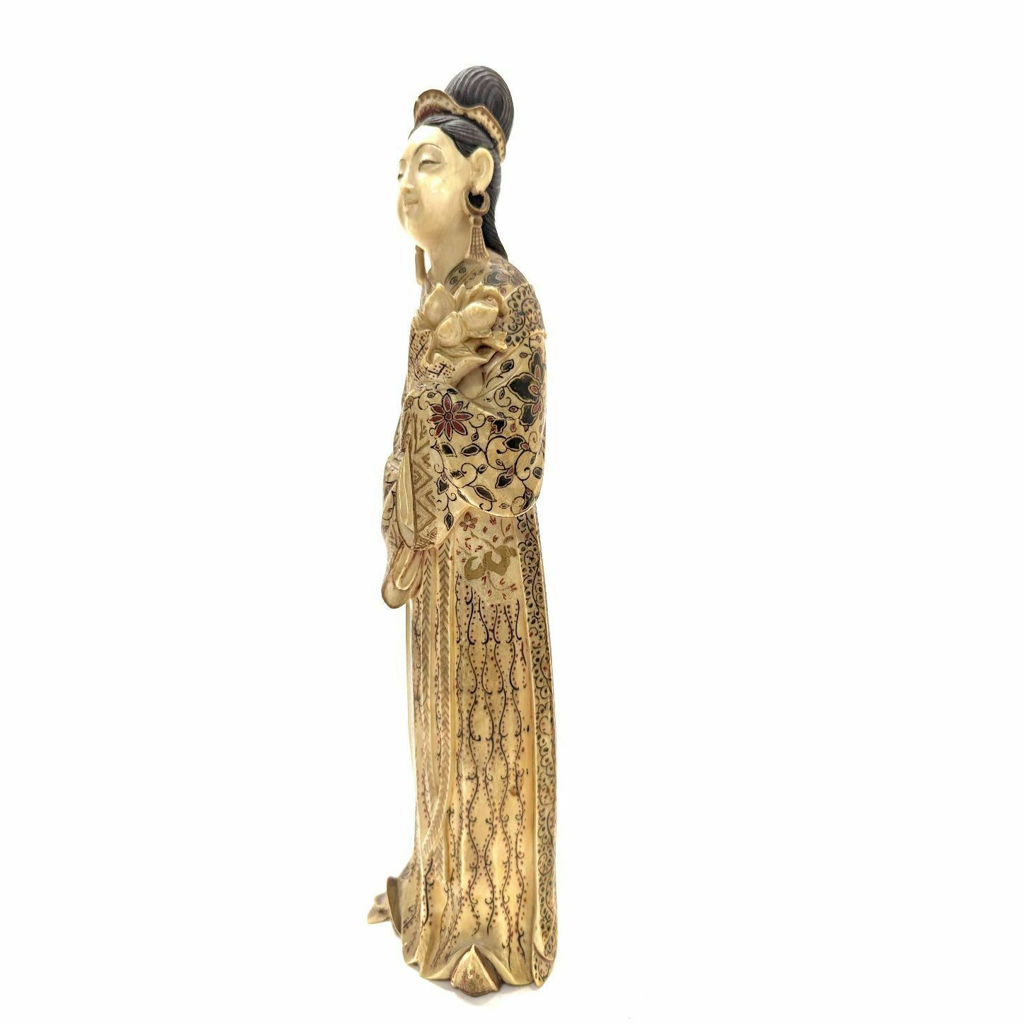 19th Century Ivory Statuette Of A Young Woman photo furniture