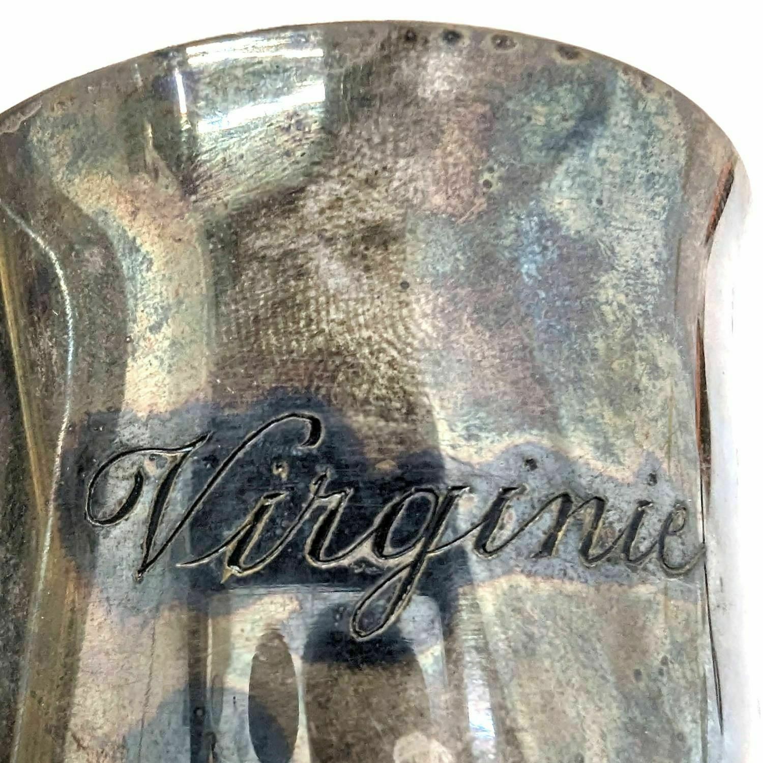 Engraved Tumbler Virginie Early 20th Century photo Home Decor