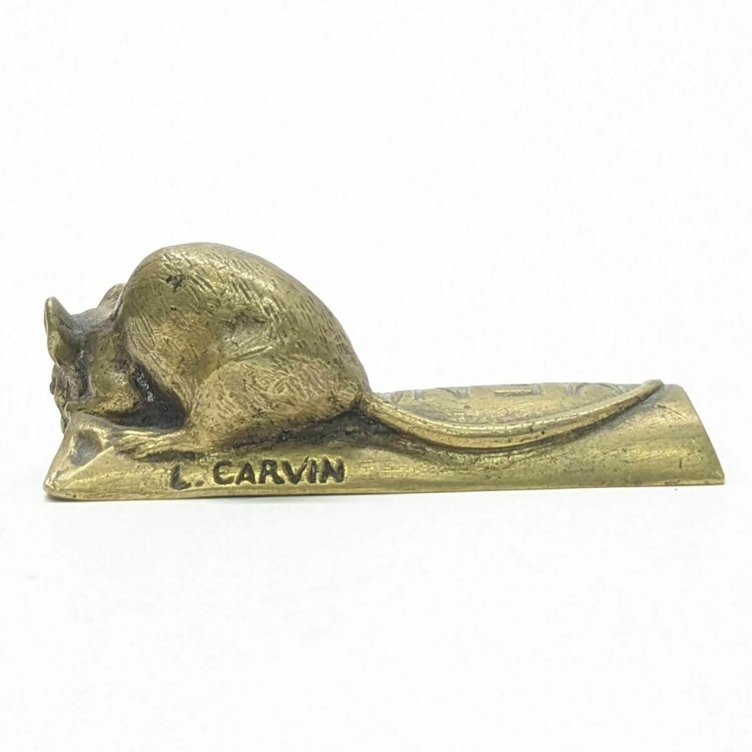 Advertising Bronze By Carvin Chocolate Menier The Little Mouse photo Art
