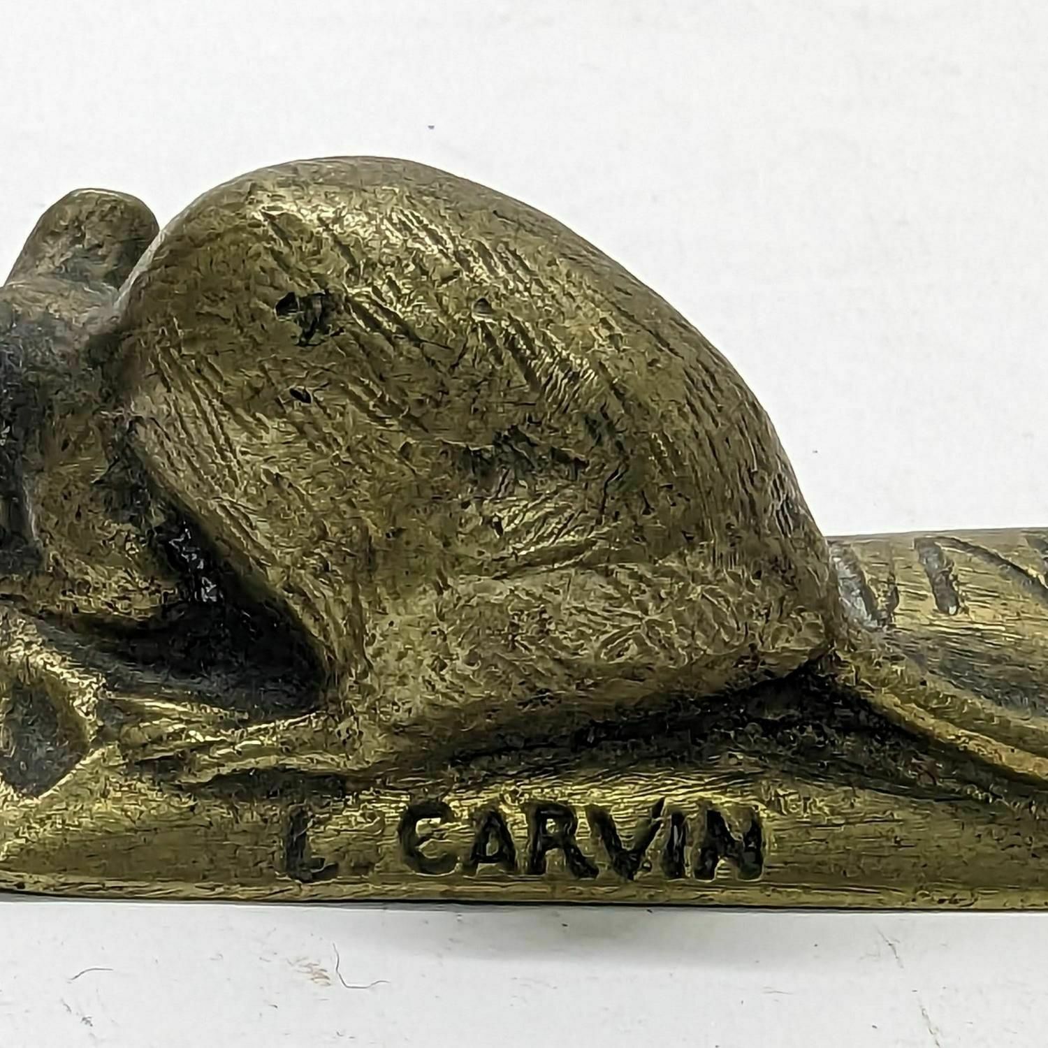 Advertising Bronze By Carvin Chocolate Menier The Little Mouse photo buy