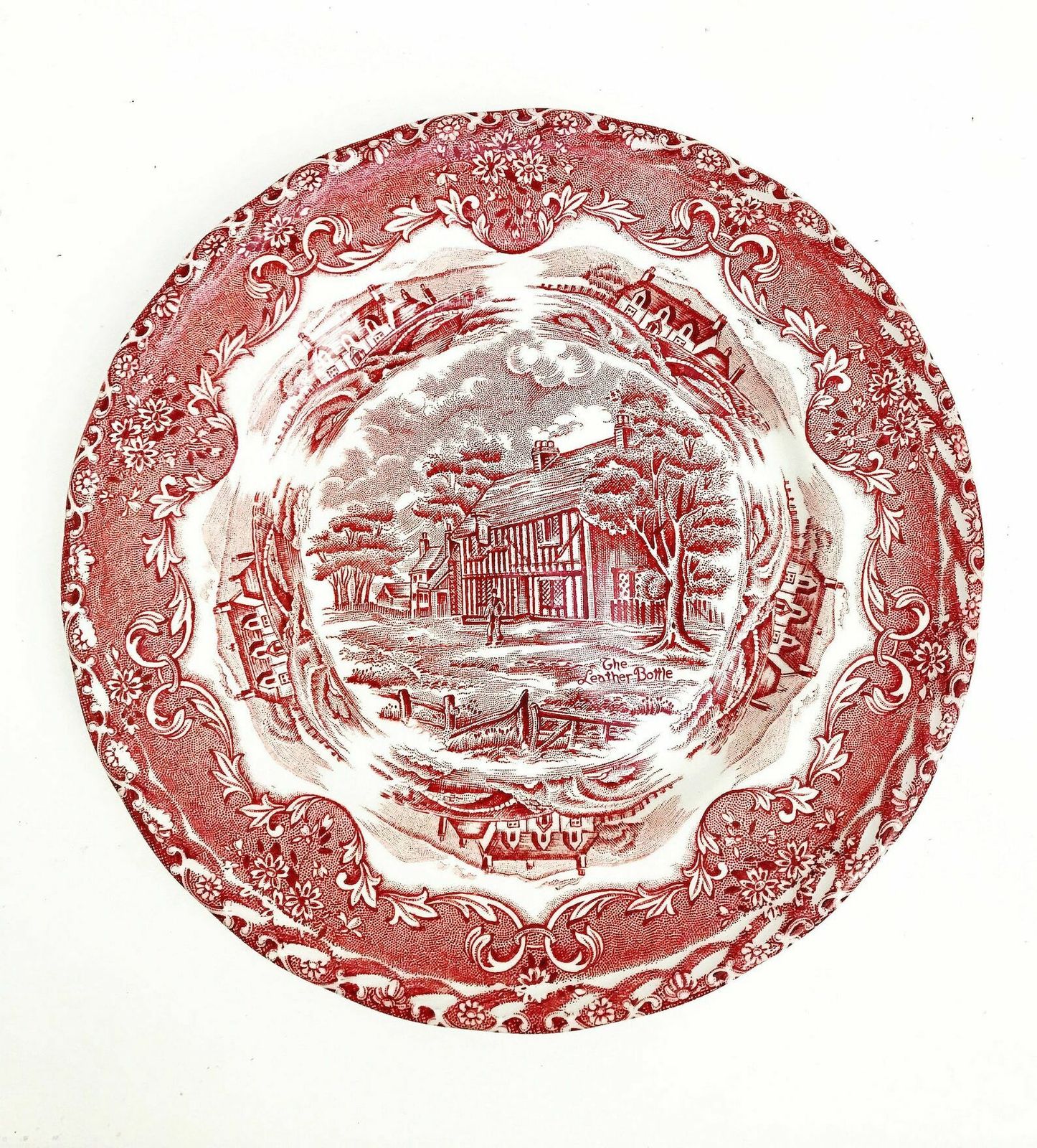 Red Transferware Vintage Grindley English Country Inns Side Plate Salad English Country photo furniture