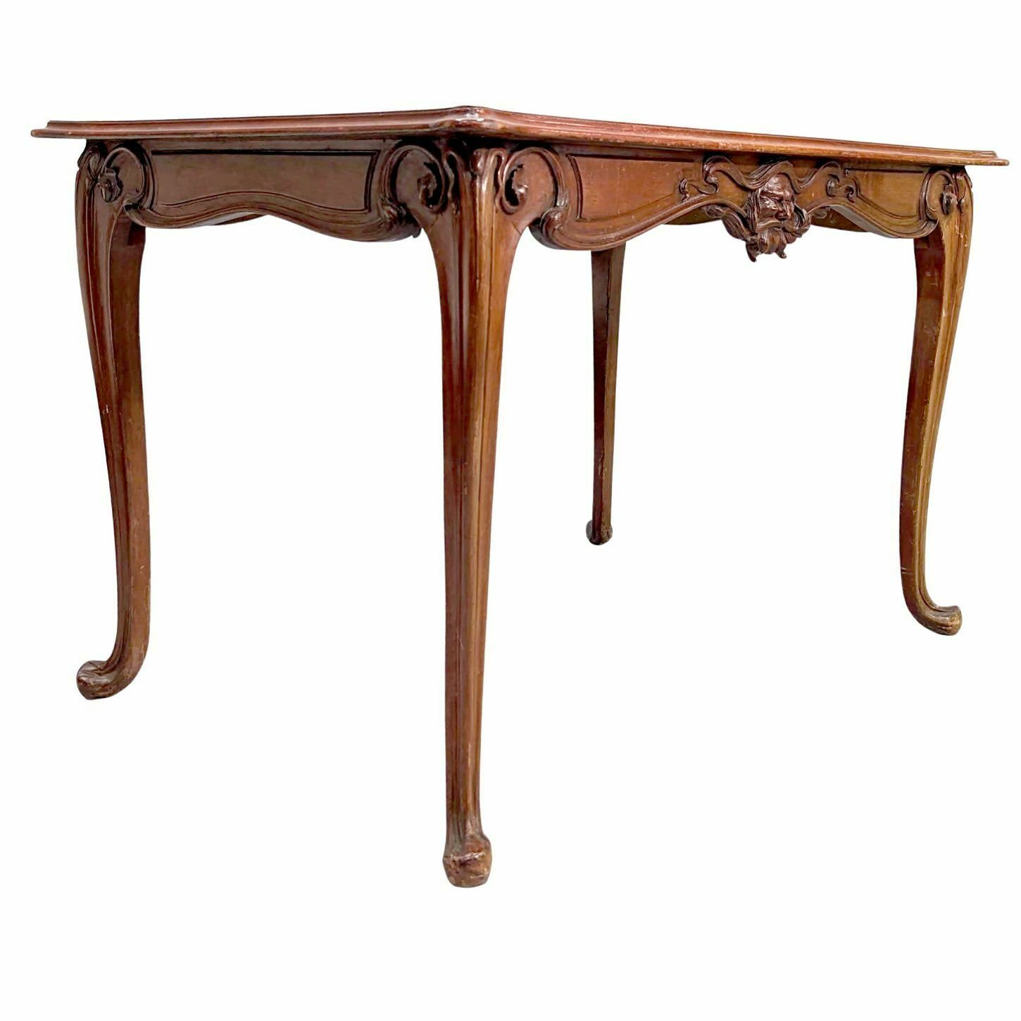 Art Nouveau Period Side Table With Man's Head Decor photo for sale