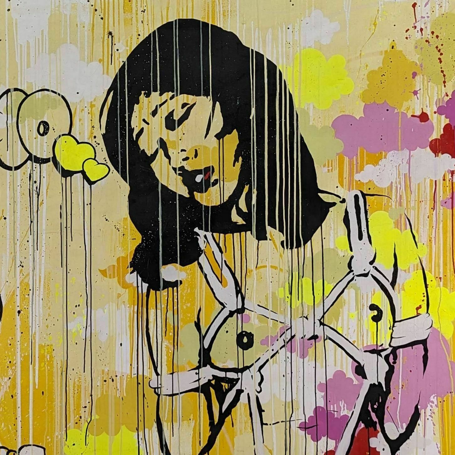 Chongqinb Girls. Diptych. Acrylic, Spray Paint, Markers. By Tilt photo 10330.0