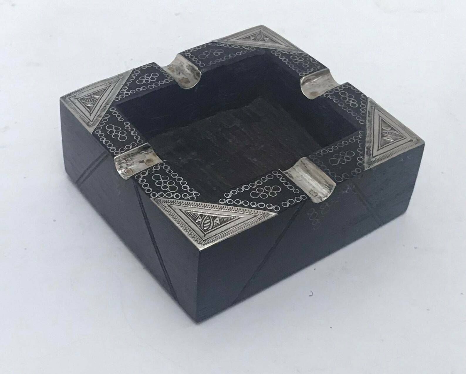 Tuareg Silver Tribal Ashtray Berber Nomadic Art Authentic Handmade Decor African Art Desk Decor Ornament Collector Wedding Gift Unique photo for sale